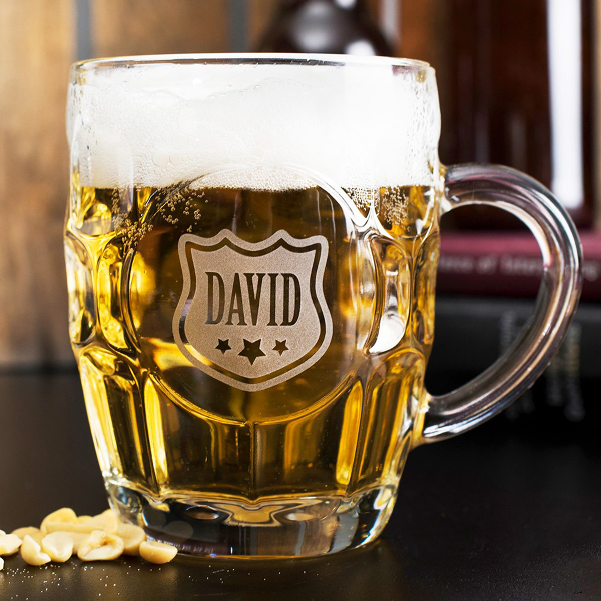 Personalised Dimple Pint Glass Beer Mug 600 ml Incrizma