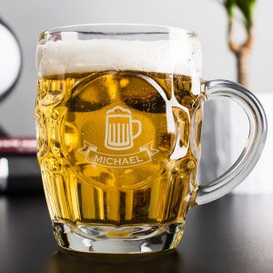 Personalised Dimpled Pint Glass Tankard
