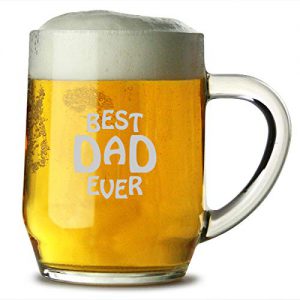 Best Dad Ever Engraved Beer Mug 600 ml